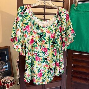 LIMITED TIME: 3 for $30   HAYLEY LYNN FLOWERED TOP